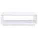 Paseo Rectangular Cocktail Coffee Table White High Gloss - Walo Furniture