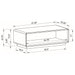 Paseo Rectangular Cocktail Coffee Table White High Gloss - Walo Furniture