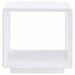 Paseo Square End Side Table White High Gloss - Walo Furniture