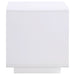 Paseo Square End Side Table White High Gloss - Walo Furniture