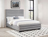 Patricia 58 - inch Boucle Upholstered Eastern King Bed Grey - Walo Furniture