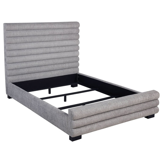 Patricia 58 - inch Boucle Upholstered Eastern King Bed Grey - Walo Furniture