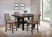 Patterson 5 - piece Counter Height Dining Set Mango Oak - Walo Furniture