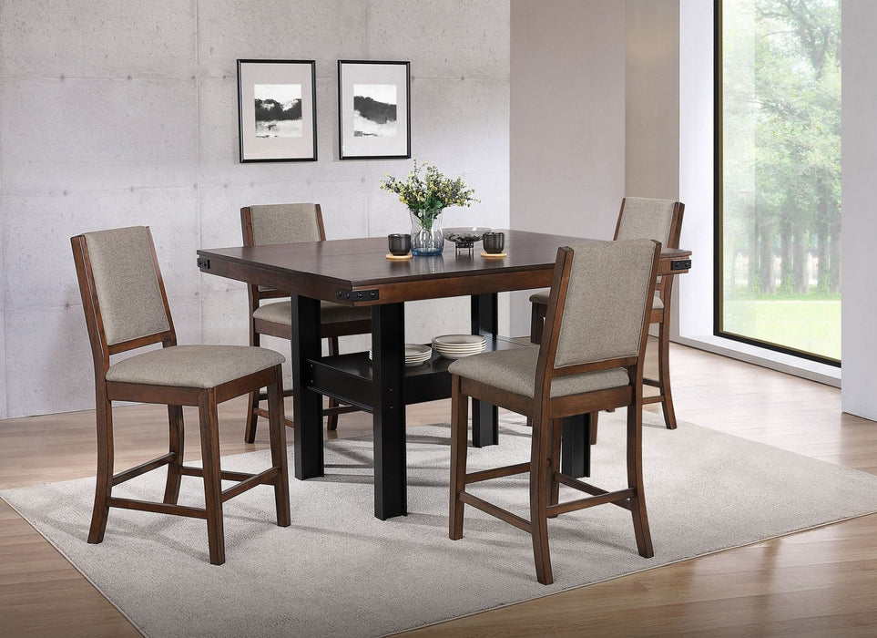 Patterson 5 - piece Counter Height Dining Set Mango Oak - Walo Furniture