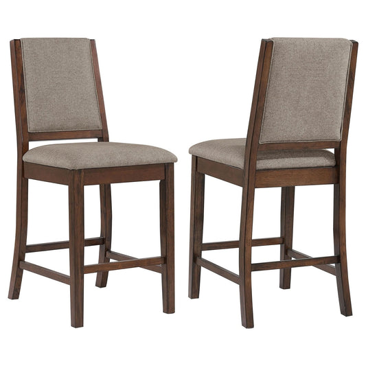 Patterson Upholstered Counter Chair Mango Oak (Set of 2) - Walo Furniture