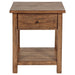 Payne 1 - drawer Wood End Table with Shelf Distressed Brown - Walo Furniture