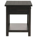 Payne 1 - drawer Wood End Table with Shelf Distressed Java - Walo Furniture