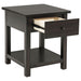 Payne 1 - drawer Wood End Table with Shelf Distressed Java - Walo Furniture