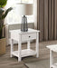 Payne 1 - drawer Wood End Table with Shelf Distressed White - Walo Furniture