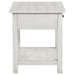 Payne 1 - drawer Wood End Table with Shelf Distressed White - Walo Furniture