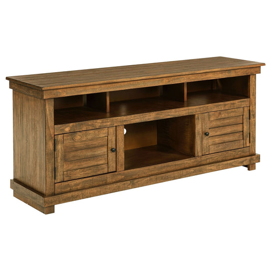 Payne 60 - inch TV Stand Media Console Distressed Brown - Walo Furniture