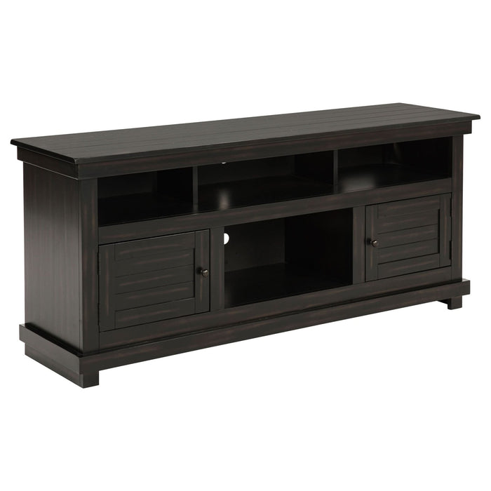 Payne 60 - inch TV Stand Media Console Distressed Java - Walo Furniture