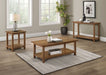 Payne Wood Coffee Table with Shelf Distressed Brown - Walo Furniture