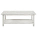 Payne Wood Coffee Table with Shelf Distressed White - Walo Furniture