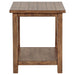 Payne Wood End Table with Shelf Distressed Brown - Walo Furniture