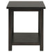 Payne Wood End Table with Shelf Distressed Java - Walo Furniture