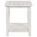 Payne Wood End Table with Shelf Distressed White - Walo Furniture