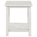 Payne Wood End Table with Shelf Distressed White - Walo Furniture