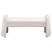 Peoria Velvet Upholstered Accent Bench Ivory - Walo Furniture