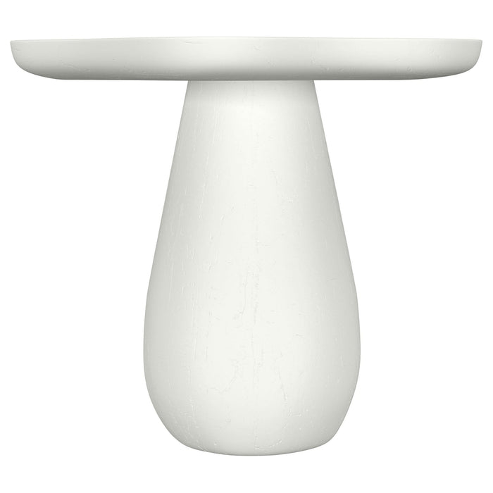 Perth 17 - inch Side Table with Cloud - Shaped Top Off White - Walo Furniture