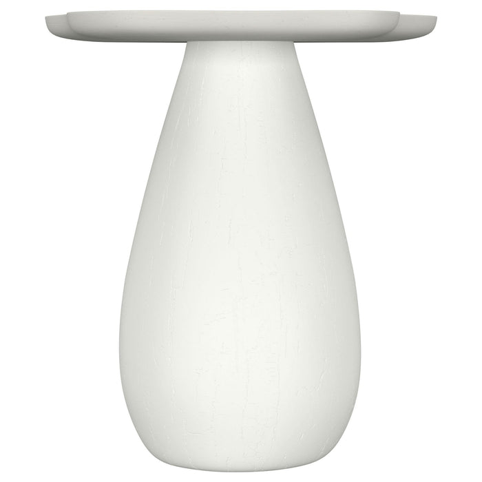 Perth 20 - inch Side Table with Cloud - Shaped Top Off White - Walo Furniture