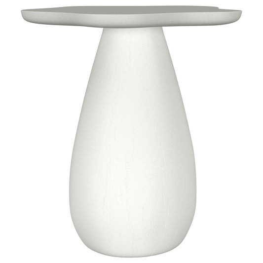 Perth 20 - inch Side Table with Cloud - Shaped Top Off White - Walo Furniture