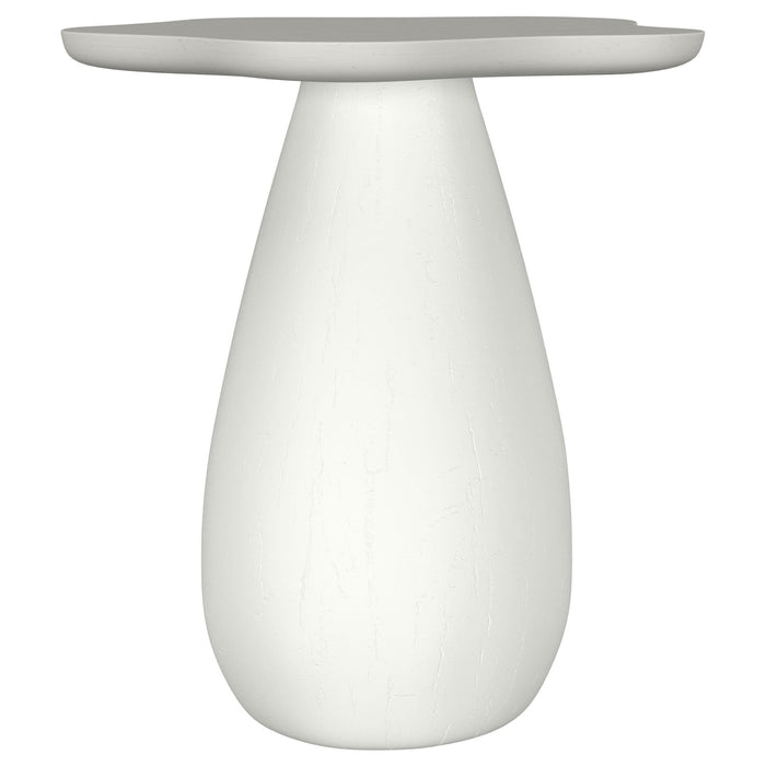 Perth 20 - inch Side Table with Cloud - Shaped Top Off White - Walo Furniture