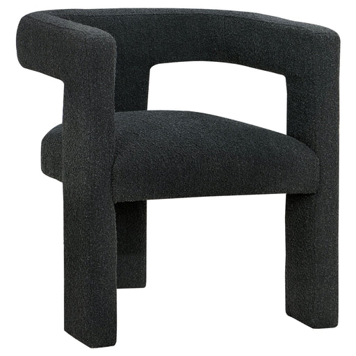 Petra Boucle Upholstered Accent Side Chair Black - Walo Furniture