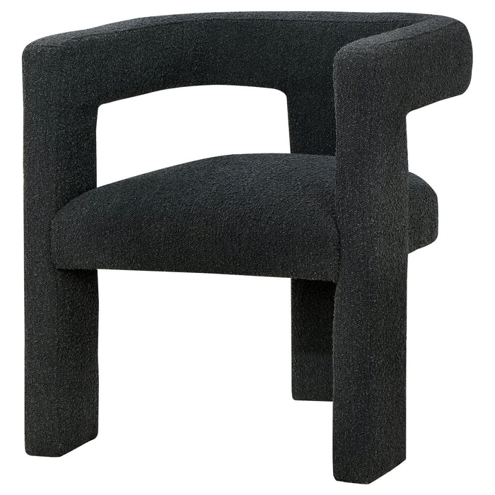 Petra Boucle Upholstered Accent Side Chair Black - Walo Furniture