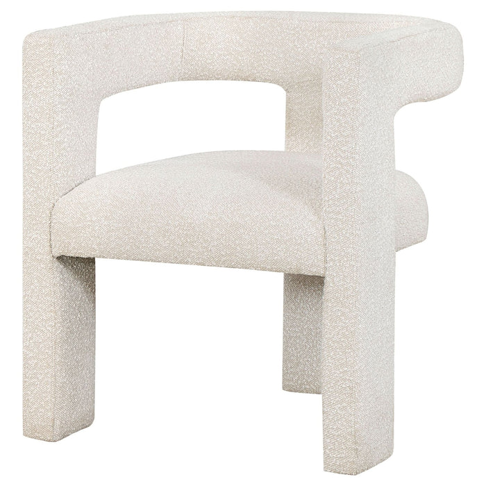 Petra Boucle Upholstered Accent Side Chair White - Walo Furniture