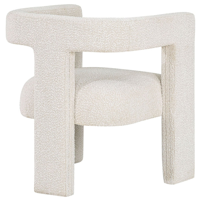 Petra Boucle Upholstered Accent Side Chair White - Walo Furniture