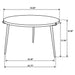 Pilar Round Solid Wood Top Coffee Table Natural and Black - Walo Furniture