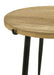 Pilar Round Solid Wood Top End Table Natural and Black - Walo Furniture