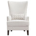 Pippin Upholstered High Wingback Accent Chair Latte - Walo Furniture