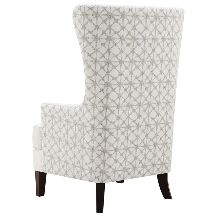 Pippin Upholstered High Wingback Accent Chair Latte - Walo Furniture