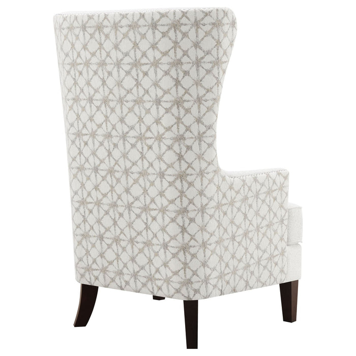 Pippin Upholstered High Wingback Accent Chair Latte - Walo Furniture