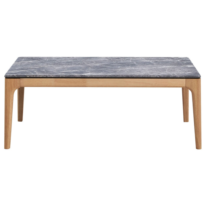 Polaris Rectangular SmartTop Coffee Table Grey and Light Oak - Walo Furniture