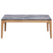 Polaris Rectangular SmartTop Coffee Table Grey and Light Oak - Walo Furniture