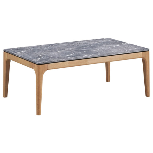 Polaris Rectangular SmartTop Coffee Table Grey and Light Oak - Walo Furniture