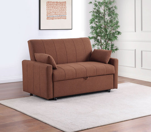 Portland Boucle Upholstered Sleeper Sofa Bed Copper - Walo Furniture