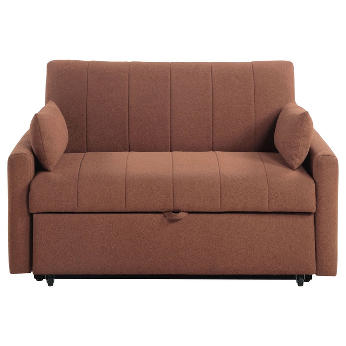 Portland Boucle Upholstered Sleeper Sofa Bed Copper - Walo Furniture