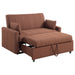 Portland Boucle Upholstered Sleeper Sofa Bed Copper - Walo Furniture