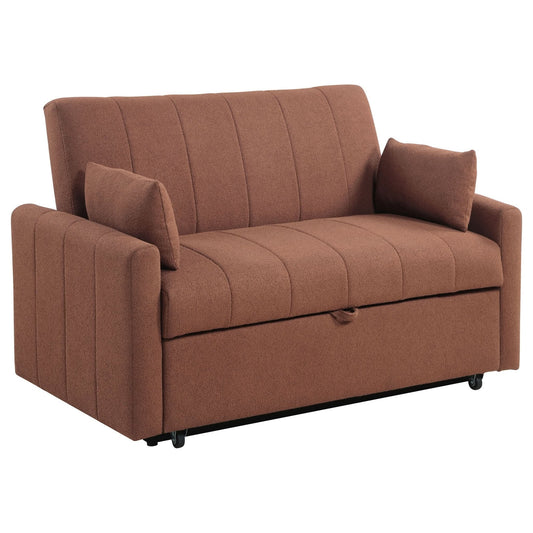 Portland Boucle Upholstered Sleeper Sofa Bed Copper - Walo Furniture