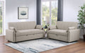 Portland Boucle Upholstered Sleeper Sofa Bed Latte - Walo Furniture