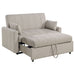 Portland Boucle Upholstered Sleeper Sofa Bed Latte - Walo Furniture