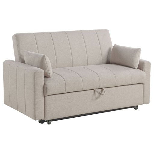 Portland Boucle Upholstered Sleeper Sofa Bed Latte - Walo Furniture