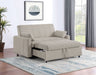 Portland Boucle Upholstered Sleeper Sofa Bed Latte - Walo Furniture