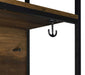 Quincy 2 - door Coat Rack Hall Tree Storage Bench Dark Pine - Walo Furniture