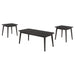 Radley 3 - piece Rectangular Coffee Table Set Black - Walo Furniture