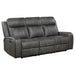 Raelynn 2 - piece Upholstered Reclining Sofa Set Grey - Walo Furniture